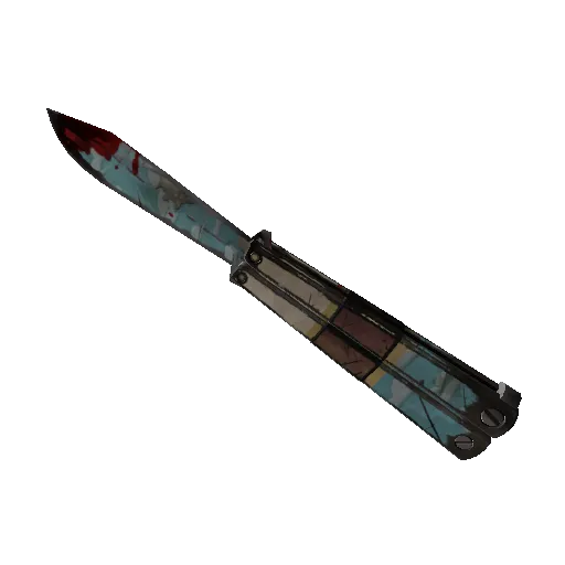 Strange Blue Mew Knife (Well-Worn) (Well-Worn) — Team Fortress 2 war paint