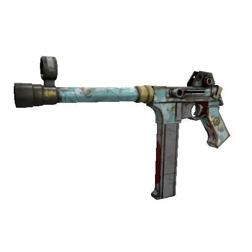 Strange Blue Mew SMG (Battle Scarred) (Battle Scarred) — Team Fortress 2 war paint