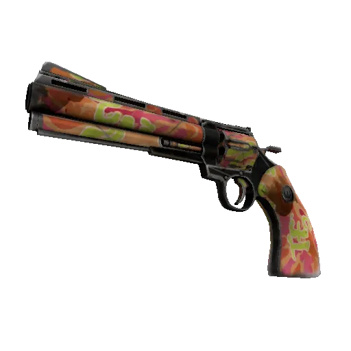 Strange Psychedelic Slugger Revolver (Battle Scarred) (Battle Scarred) — Team Fortress 2 war paint